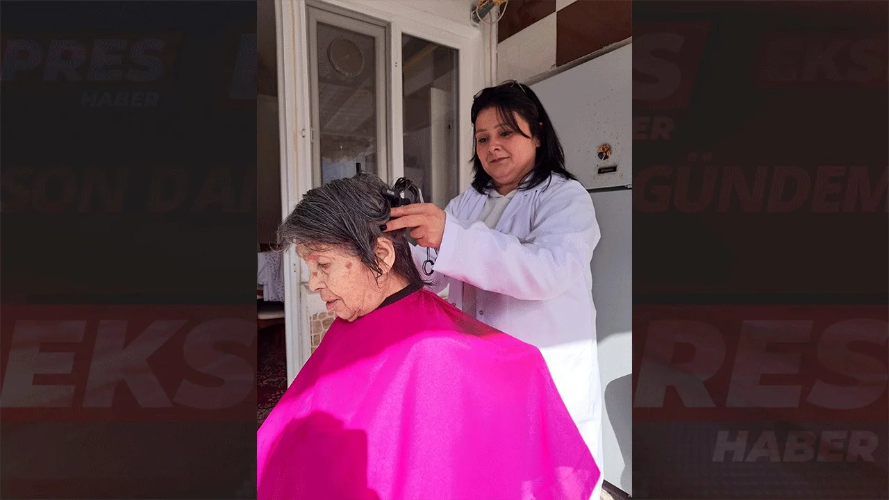 8 Mart Dünya Kadın Günü’nde Yaşlılara Evlerinde Kuaför Hizmeti (2)