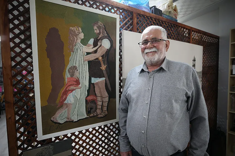 Kum Tanelerinden Sanat Doğuyor Emekli Torna Ustası Mikro Mozaikle Tarih Yazıyor (1)