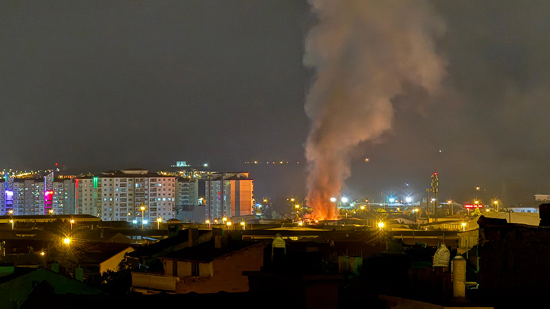 Kütahya’da Keresteciler Sitesinde Yangın (2)