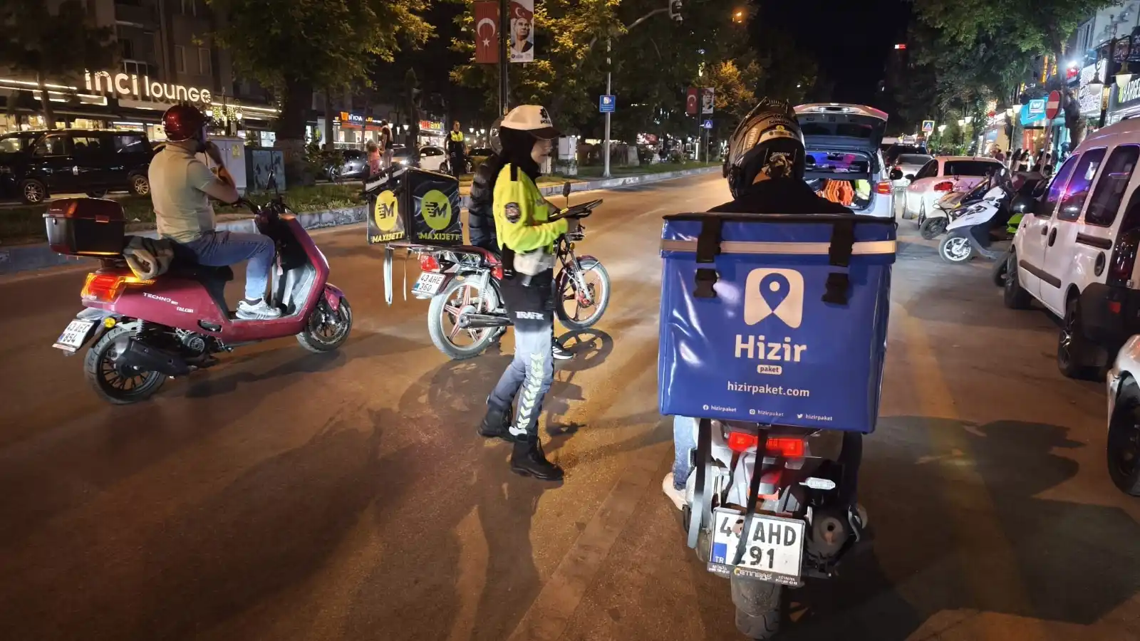 Kütahya’da Polis Ekiplerinden Kask Denetimi (1)