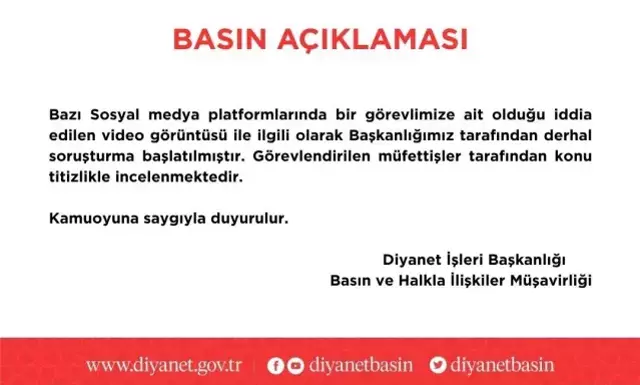 Diyanet'te Rüşvet Iddiası
