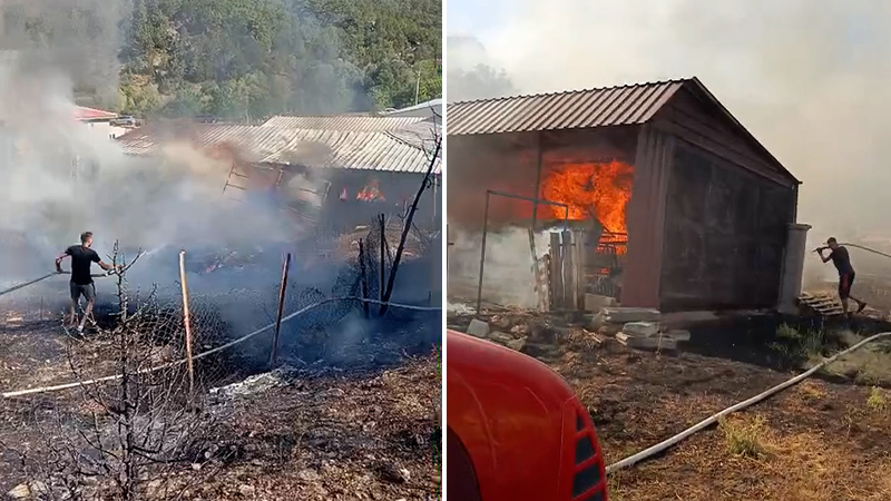 Kütahya Da Otlardan Çıkan Yangın Evi Yaktı (4)