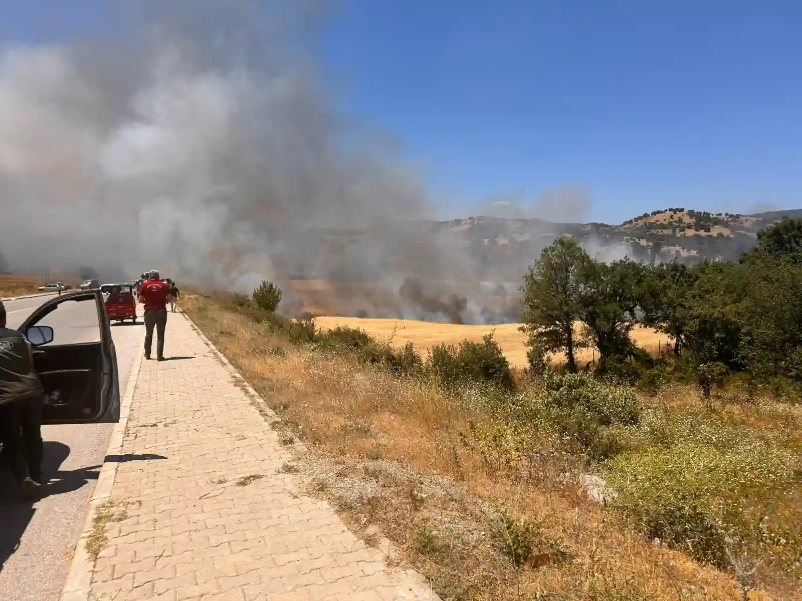 Kütahya'da Biçerdöverin Neden Olduğu Yangın Söndürüldü (4)