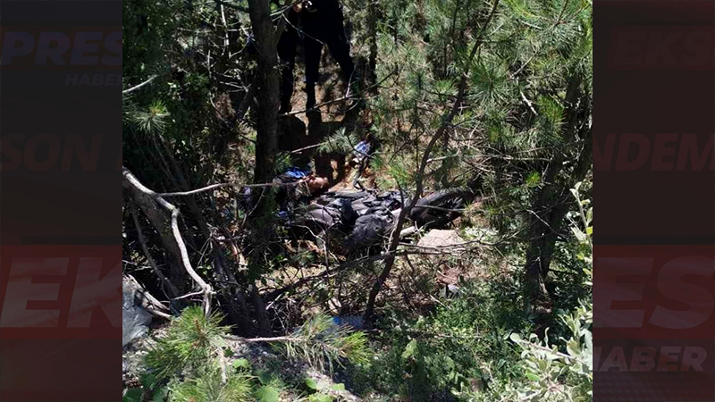 Kütahya'da Kaza Yapan Motosikletli Genç Uçurumda Bulundu (3)