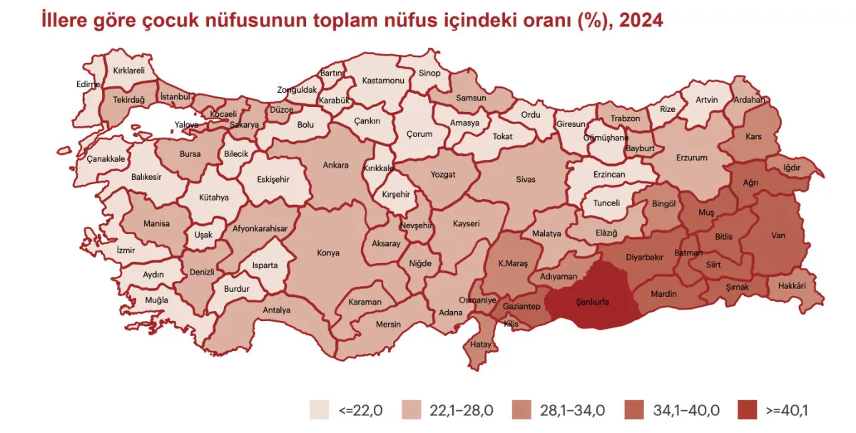 Türkiye'de Çocuk Nüfus Oranı En Yüksek Bölgeler Belli Oldu1