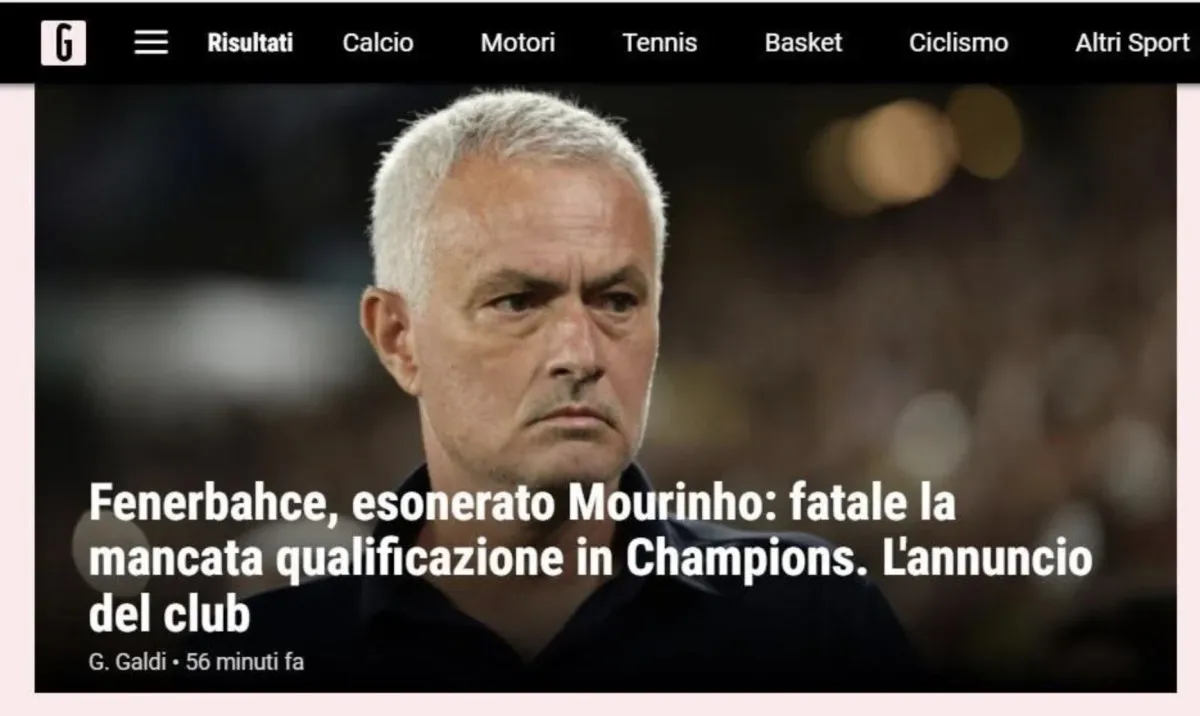 Jose Mourinho'nun Ayrılığı Dünya Basınında Ses Getirdi11