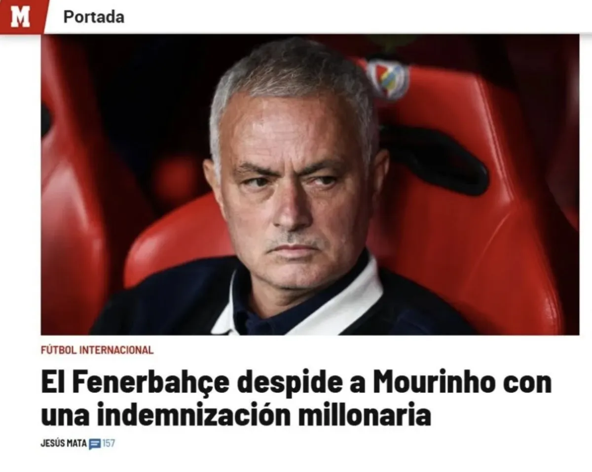 Jose Mourinho'nun Ayrılığı Dünya Basınında Ses Getirdi5