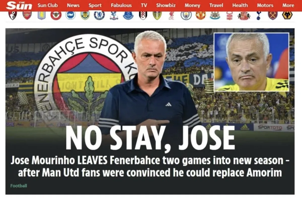 Jose Mourinho'nun Ayrılığı Dünya Basınında Ses Getirdi9