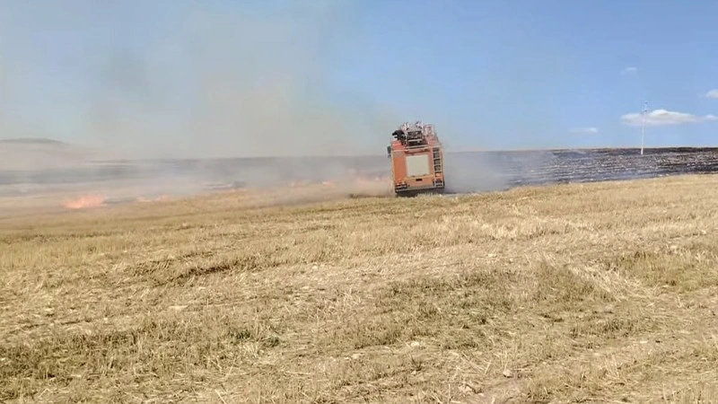 Kütahya Altıntaş’ta Anız Yangını