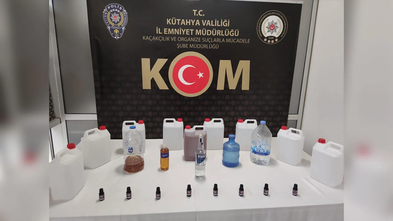 Kütahya’da Polis Ekiplerinden Sahte Alkol Operasyonu2