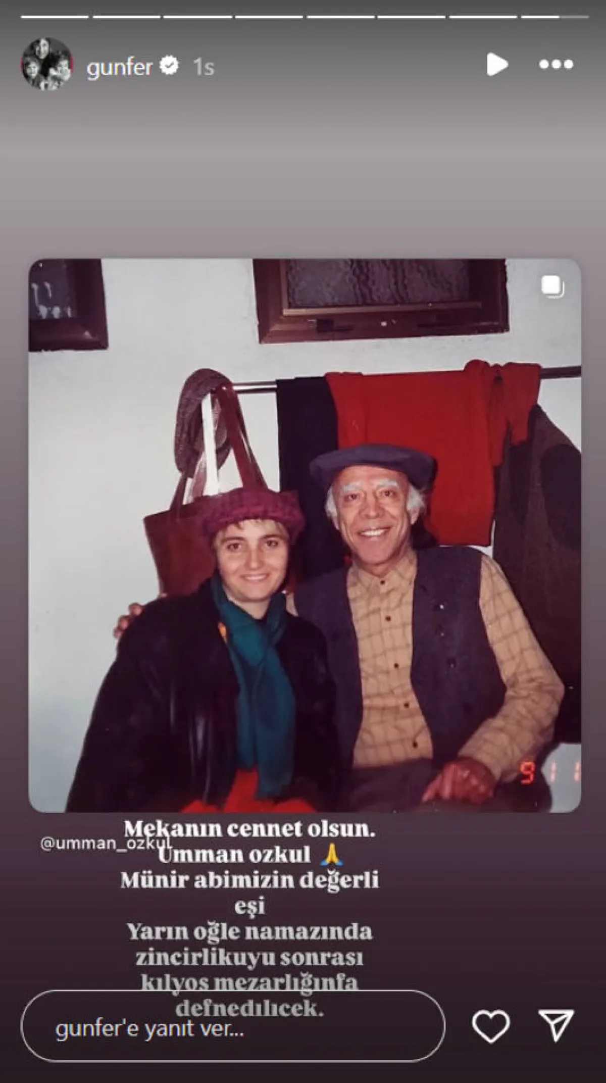 Münir Özkul’un Eşi Umman Özkul Hayatını Kaybetti1