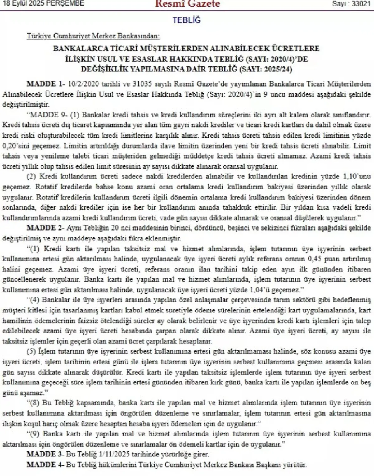 Kredi Kartı Ve Kmh Faiz Oranlarında Değişiklik2