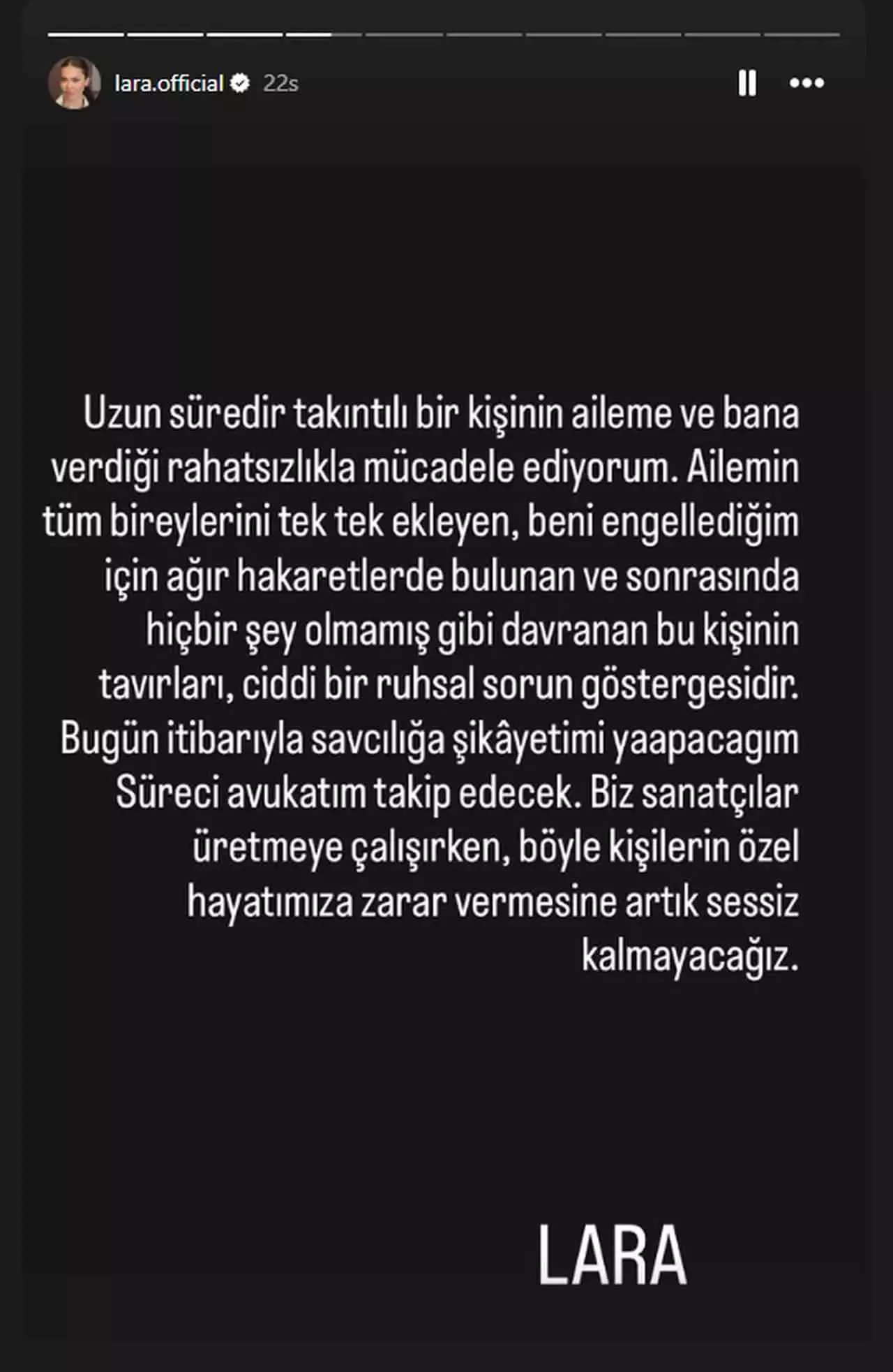 Lara, Takıntılı Takipçisini Savcılığa Şikayet Edeceğini Açıkladı