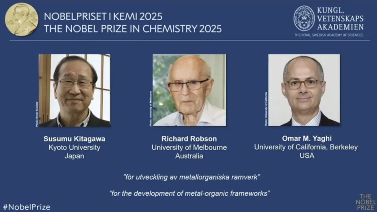 2025 Nobel Kimya Ödülü Sahipleri Açıklandı2