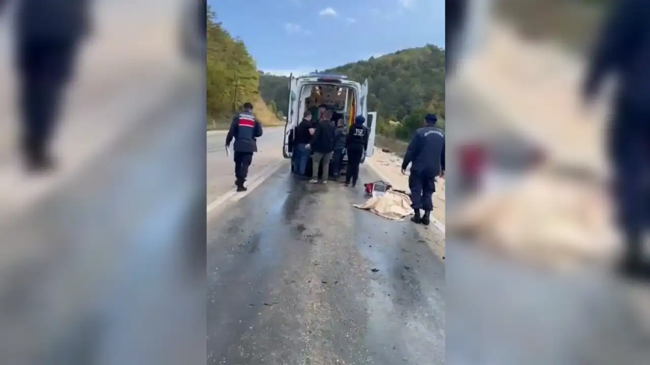 Bursa Orhaneli’de Otomobil Ve Motosiklet Çarpıştı2