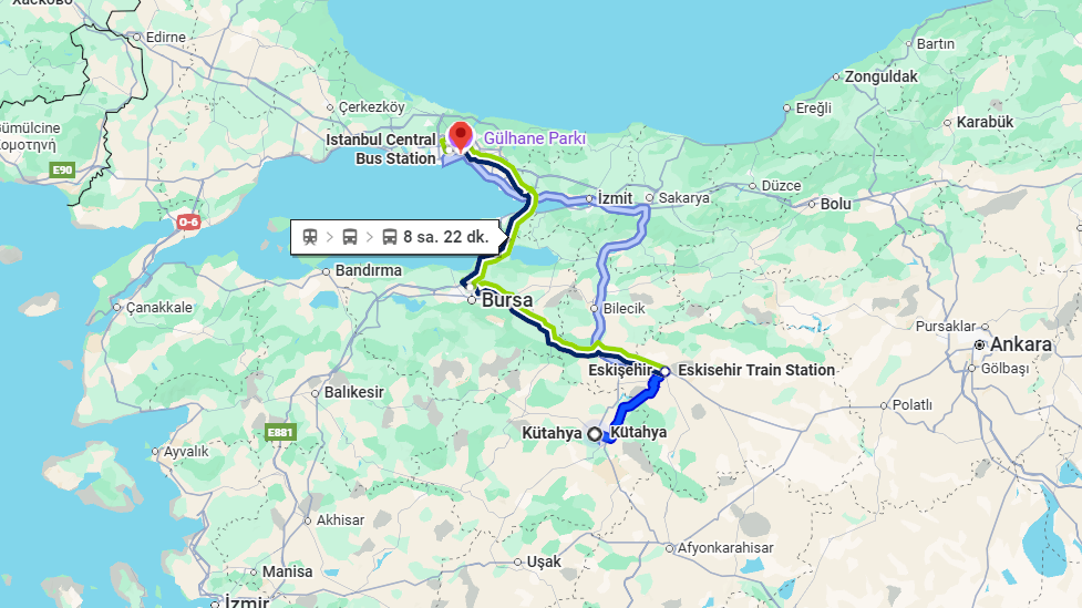 Kütahya İstanbul Arası Kaç Kilometre (2)-1