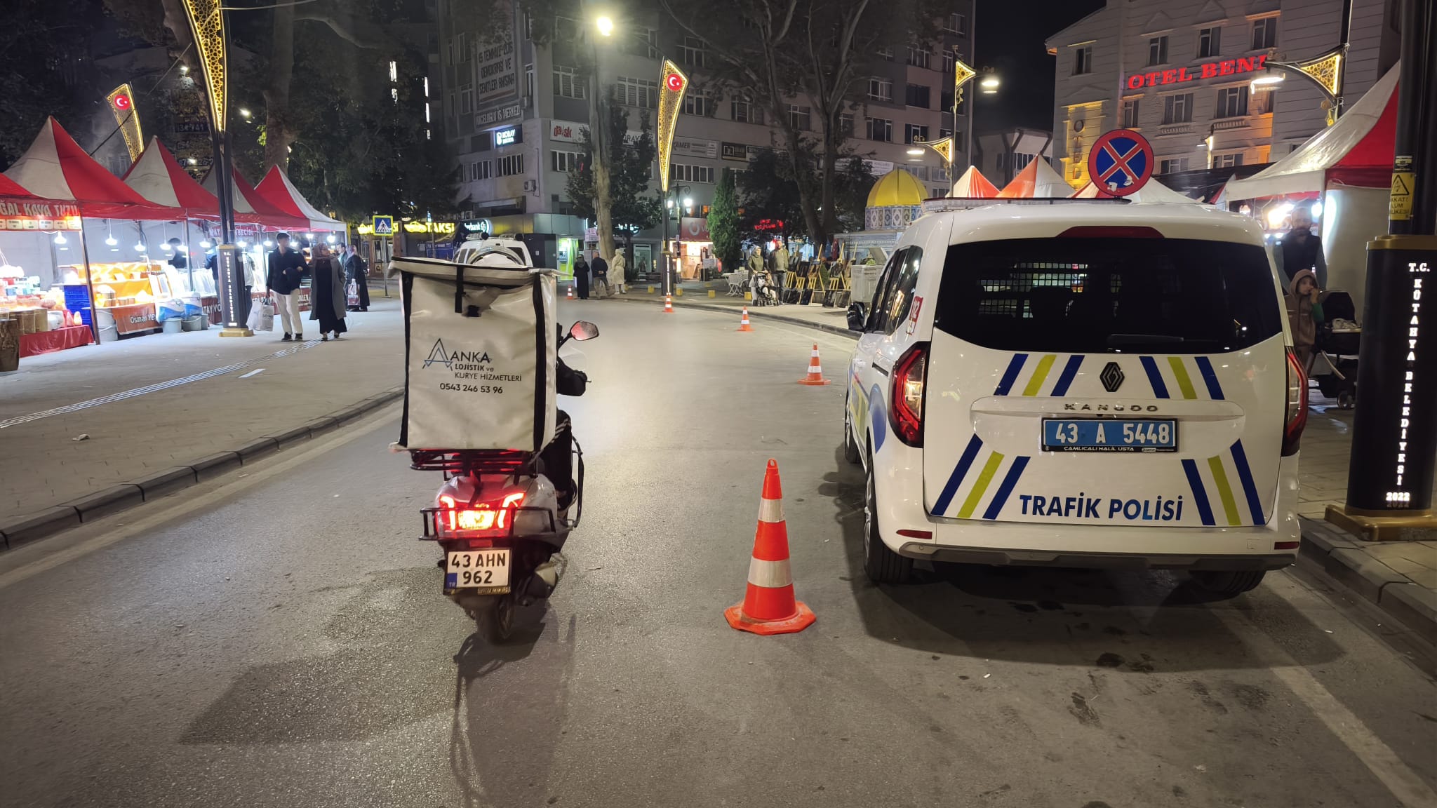 Kütahya’da Motosiklet Sürücülerine Çanta Denetimi (1)