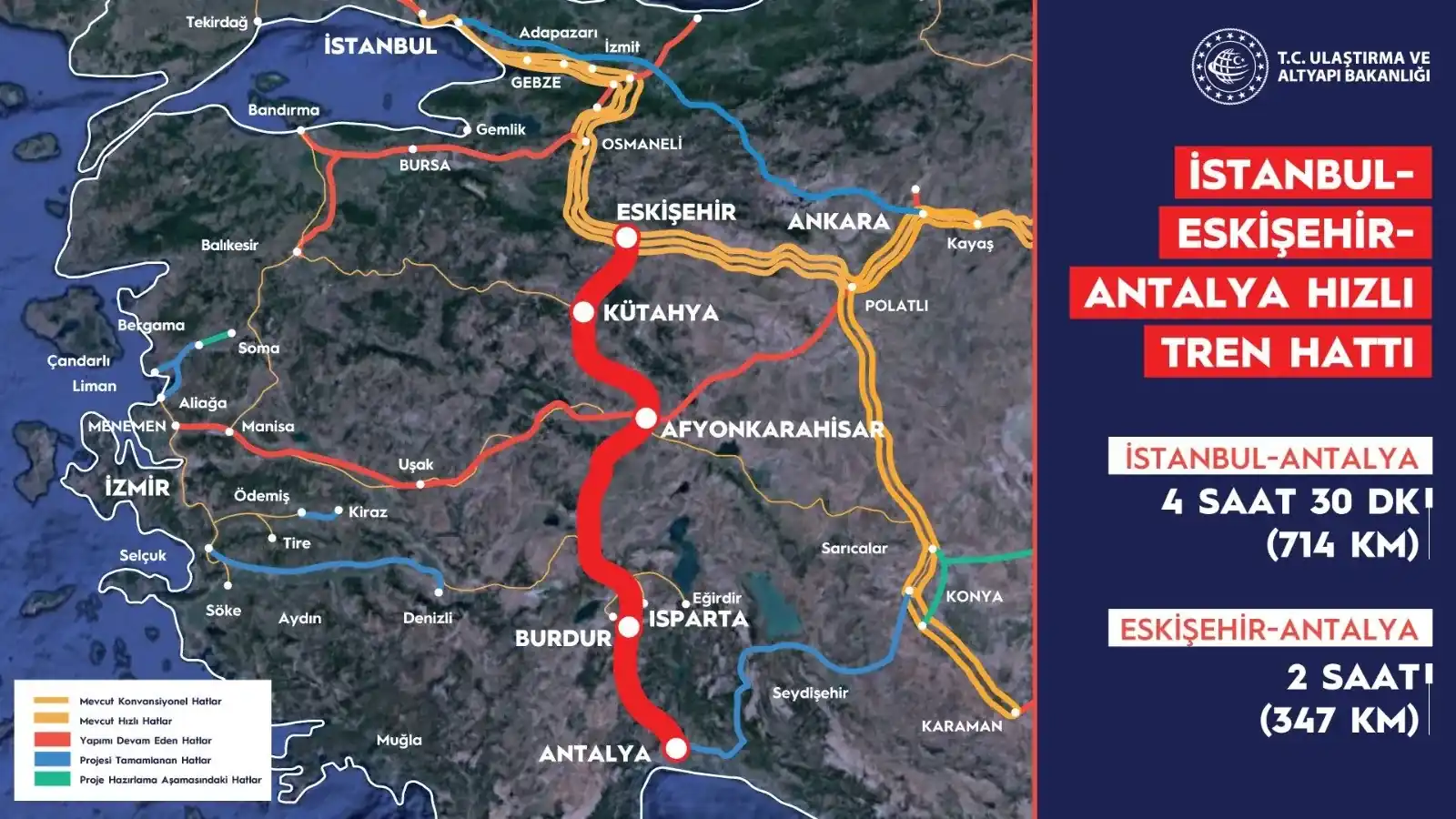 Kütahya Valiliği Kent Merkezinden Geçecek Ikinci Hızlı Tren Hattını Da Açıkladı