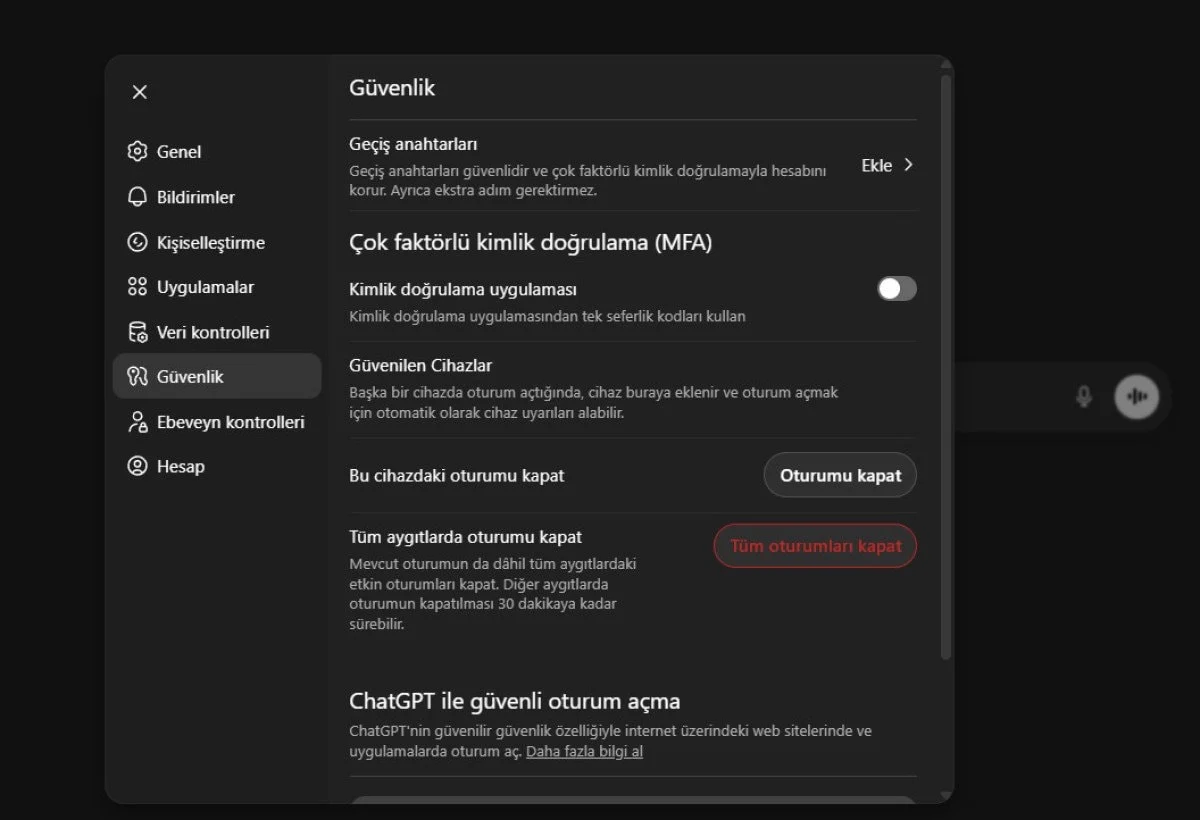 Chatgpt’de Verilerinizi Korumak Için 4 Kritik Ayar3
