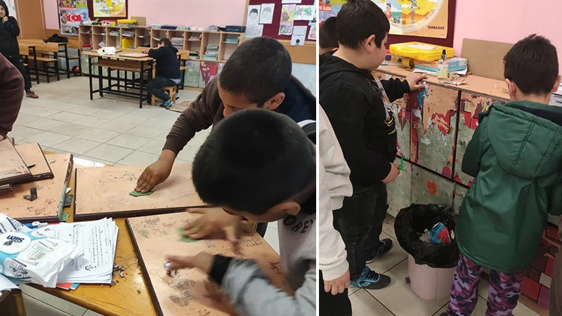 Kütahya Simav’da Özel Öğrenciler Okullarını Güzelleştirdi 1