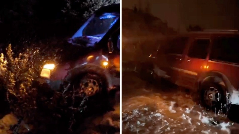 Kütahya’da Radar Mevkiinde Araçlar Mahsur Kaldı 1