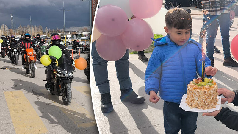Kütahya’da Riders 43’ten, küçük Metehan’a moral ziyareti