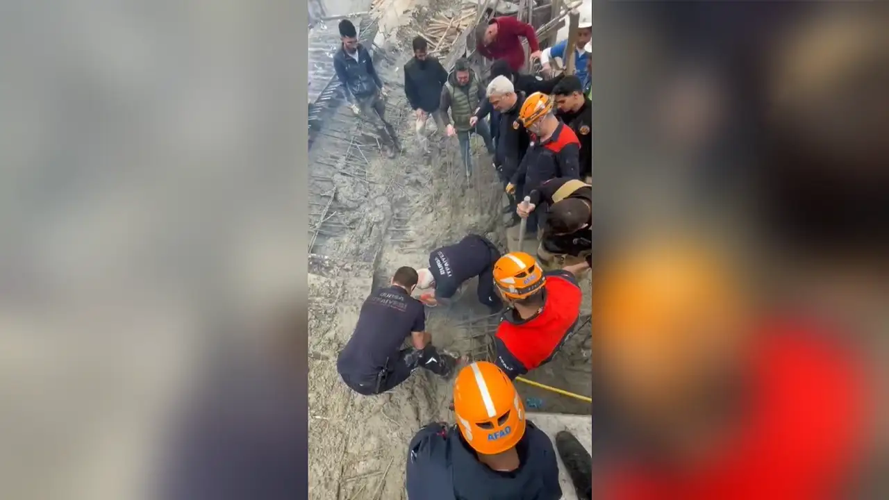 Bursa'da Beton Dökülürken Kalıp Çöktü, 1 Işçi Öldü2