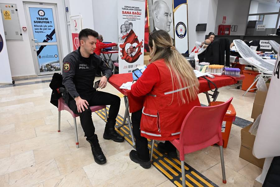 Kütahya’da Polislerden Kan Bağışına Destek (5)