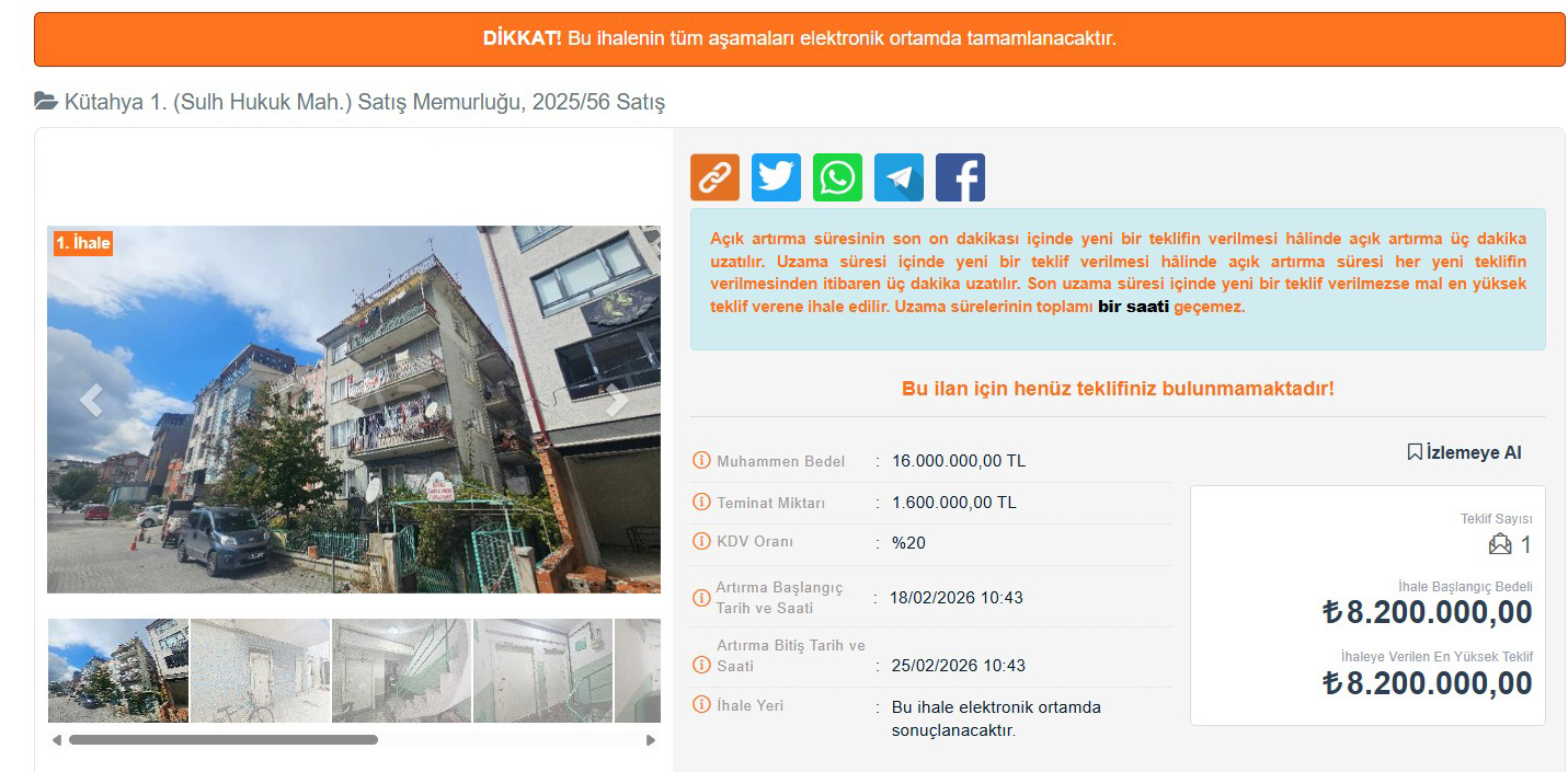 Kütahya’da 5 Katlı Bina Icradan Satışa Çıkarıldı (4)