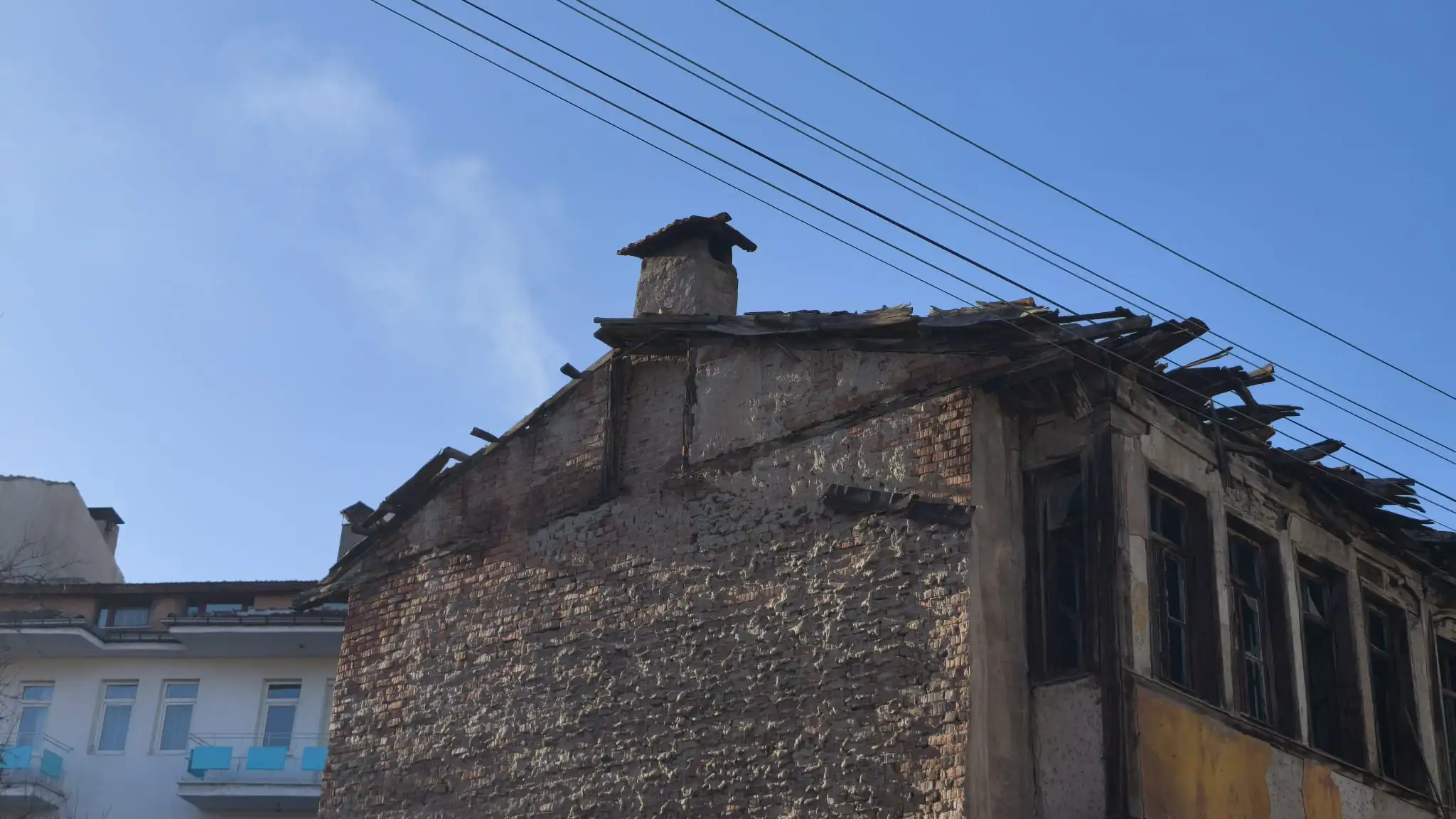 Kütahya’da Metruk Bina Yangını2