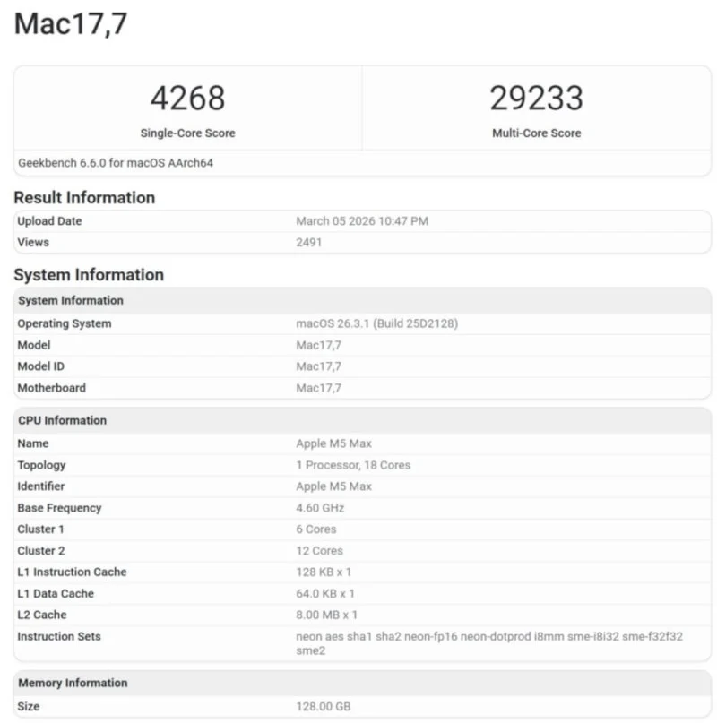Apple M5 Max, M4 Max Ve M3 Ultra Işlemcileri Karşılaştırması 1