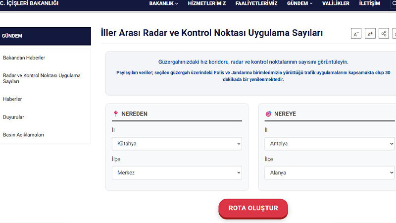 Bayram Yolculuğunda Sürpriz Yok Radar Noktaları Tek Tıkla Öğreniliyor (6)