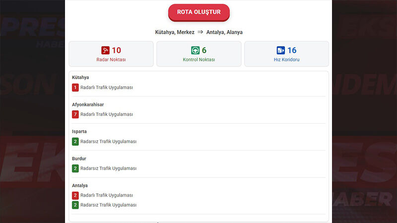 Bayram Yolculuğunda Sürpriz Yok Radar Noktaları Tek Tıkla Öğreniliyor (7)