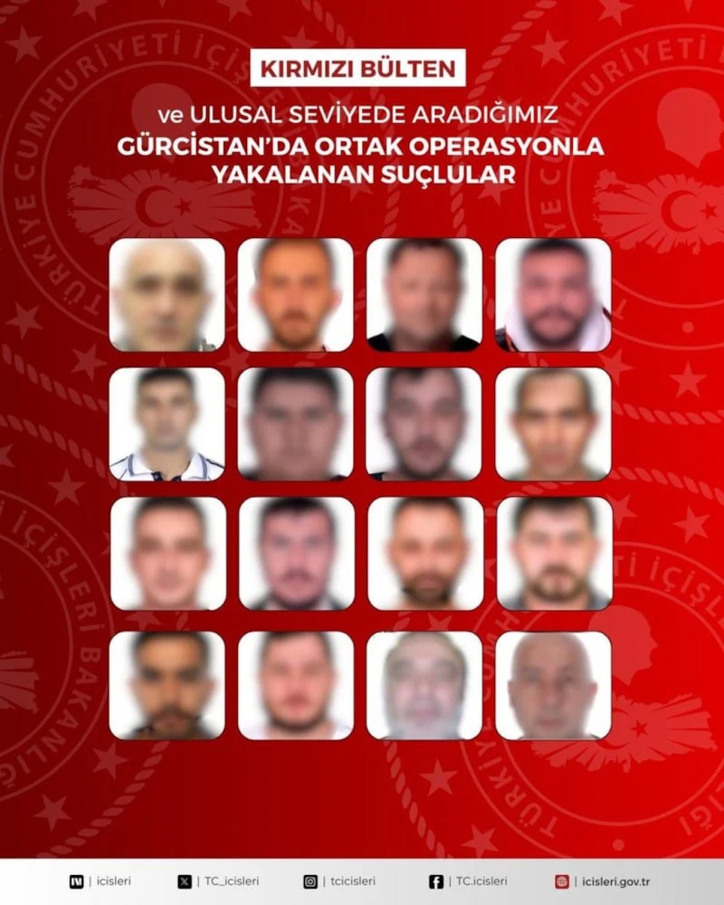 Kırmızı Bülten Ve Ulusal Seviyede Aranan 16 Suçlu Yakalandı1