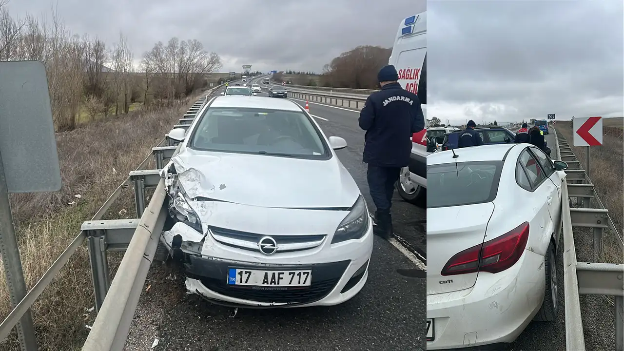 Kütahya'da Ciple Otomobil Çarpıştı, Yaralılar Var3