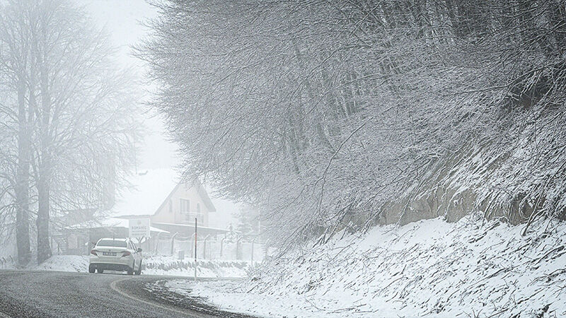 Kütahya’da Kar Ve Sis Ulaşımı Etkiliyor (2)