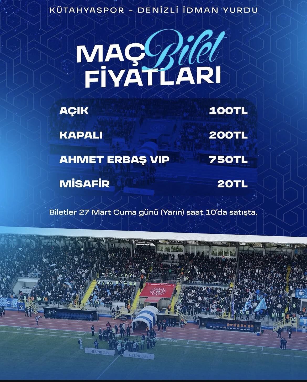 Kütahyaspor Maçının Bilet Fiyatları Açıklandı 5