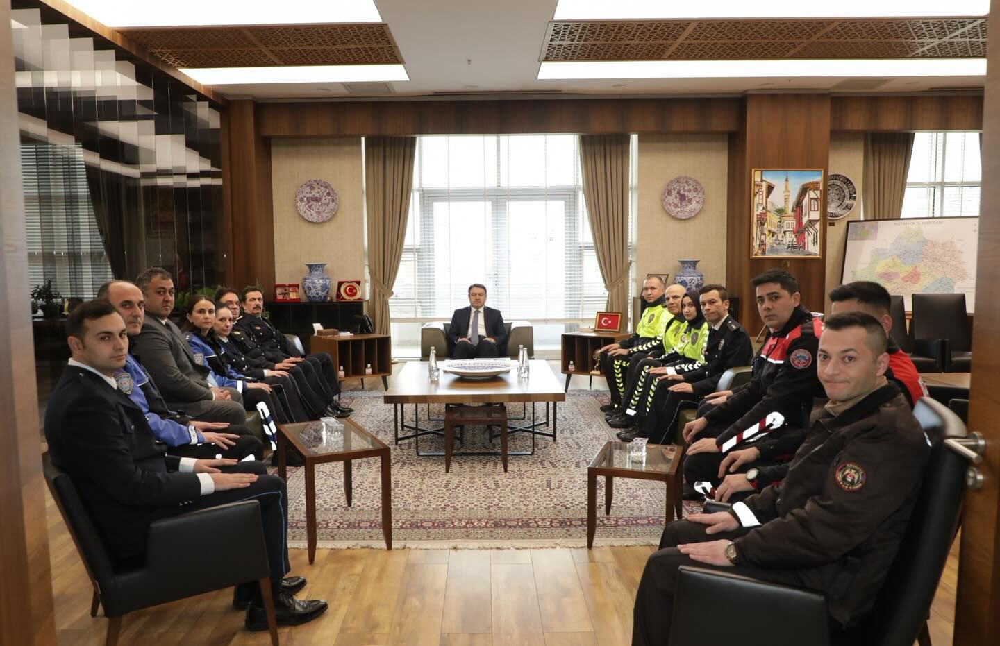 Kütahya Valisi Musa Işın Polis Haftası Heyetini Kabul Etti