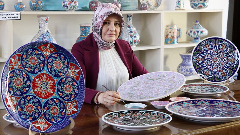 Üniversite Eğitimi Için Geldiği Kütahya'da Çini Ustası Oldu (5)