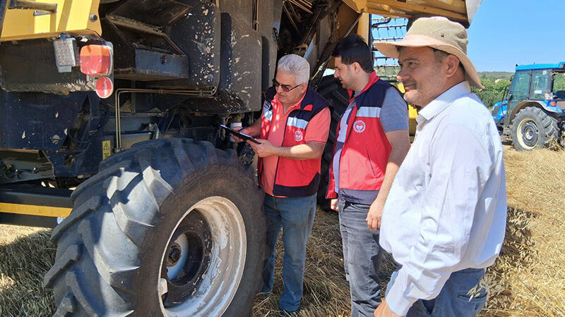 Kütahya Gediz'de Biçerdöver Denetimleri Sürüyor (2)