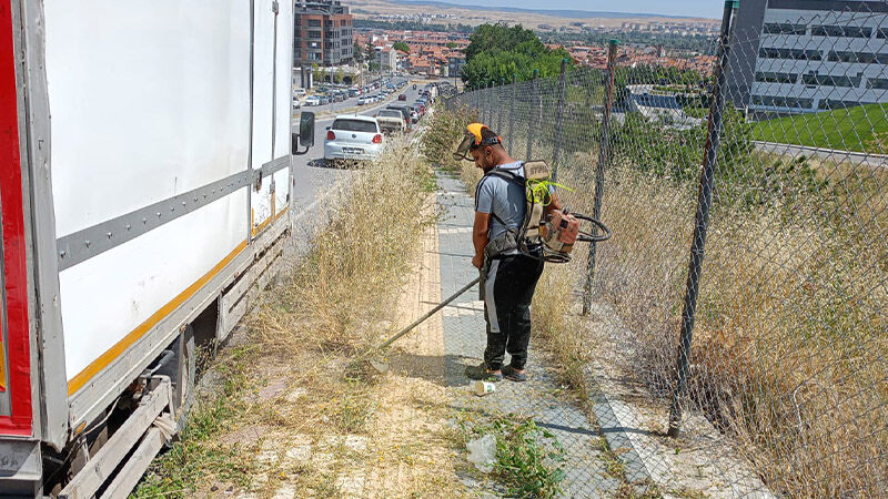 Kütahya Şehir Hastanesi Çevresinde Ot Biçme Çalışması Gerçekleştirildi (3)