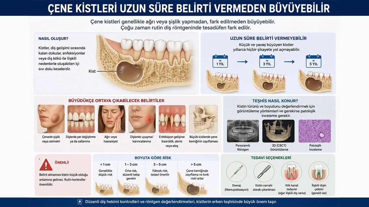 Çene Kistleri Uzun Süre Belirti Vermeden Büyüyebiliyor
