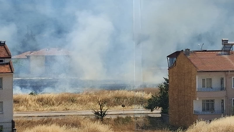 Kütahya Yoncalı'da Ot Yangını Ekipleri Alarma Geçirdi (1)-1