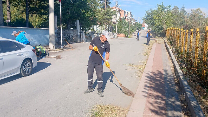 Kütahya’da Evliya Çelebi Mahallesi’nde Ot Temizliği (2)