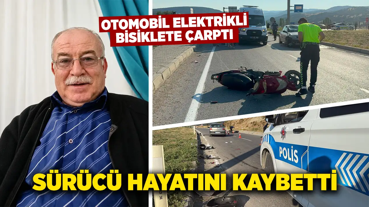 Kütahya'da otomobil elektrikli bisiklete çarptı, 1 ölü