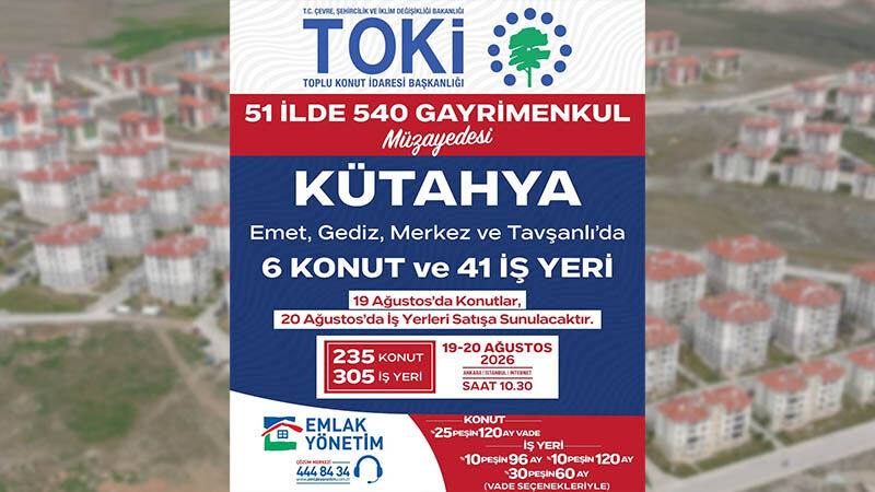 Toki̇, Kütahya’da Konut Ve Işyeri Satışı Yapacak (5)