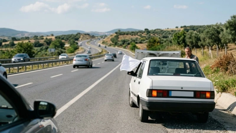 Trafikte Beyaz Bez Görenler Dikkat Hızınızı Düşürün