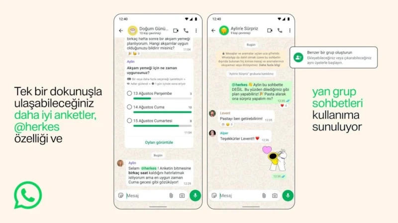 Whatsapp Grup Sohbetlerine Yeni Özellikler Geldi