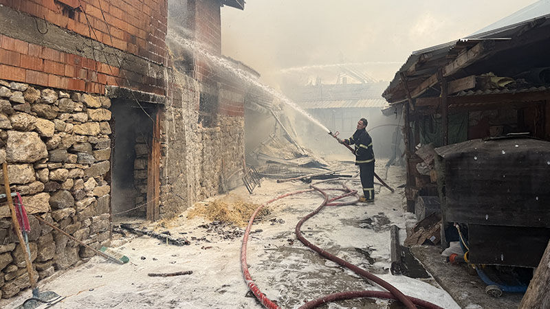 Kütahya’da Çıkan Yangında Ev, Ahır Ve Samanlık Kül Oldu (2)