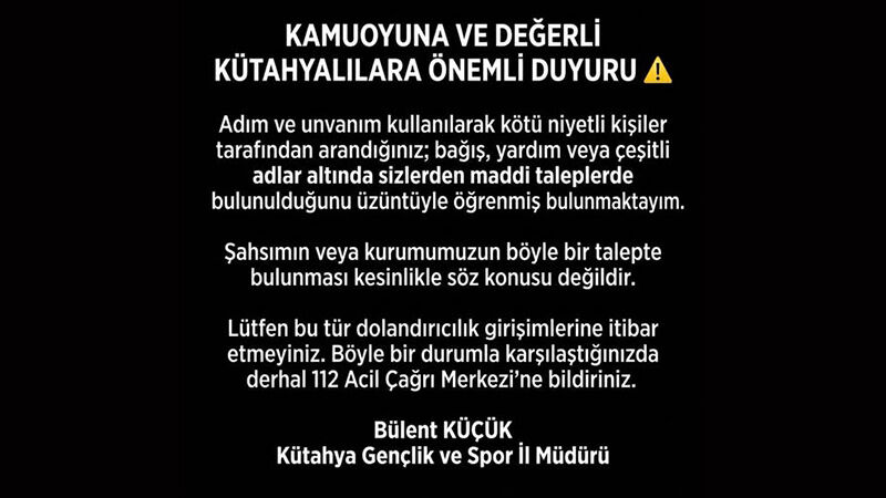 Kütahya’da Kurum Müdürünün Adıyla Vatandaşları Dolandırmaya Çalıştılar (4)